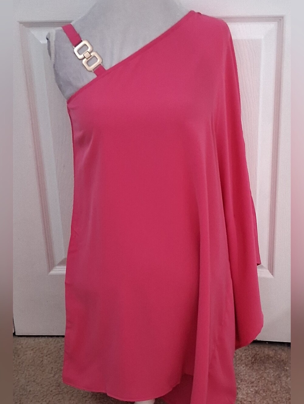 NWOT ChicMe Hot Pink One Shoulder Dress Size XS